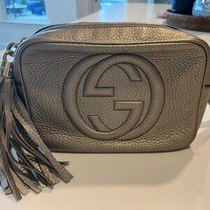 Authentic Gucci metallic gold disco crossbody
